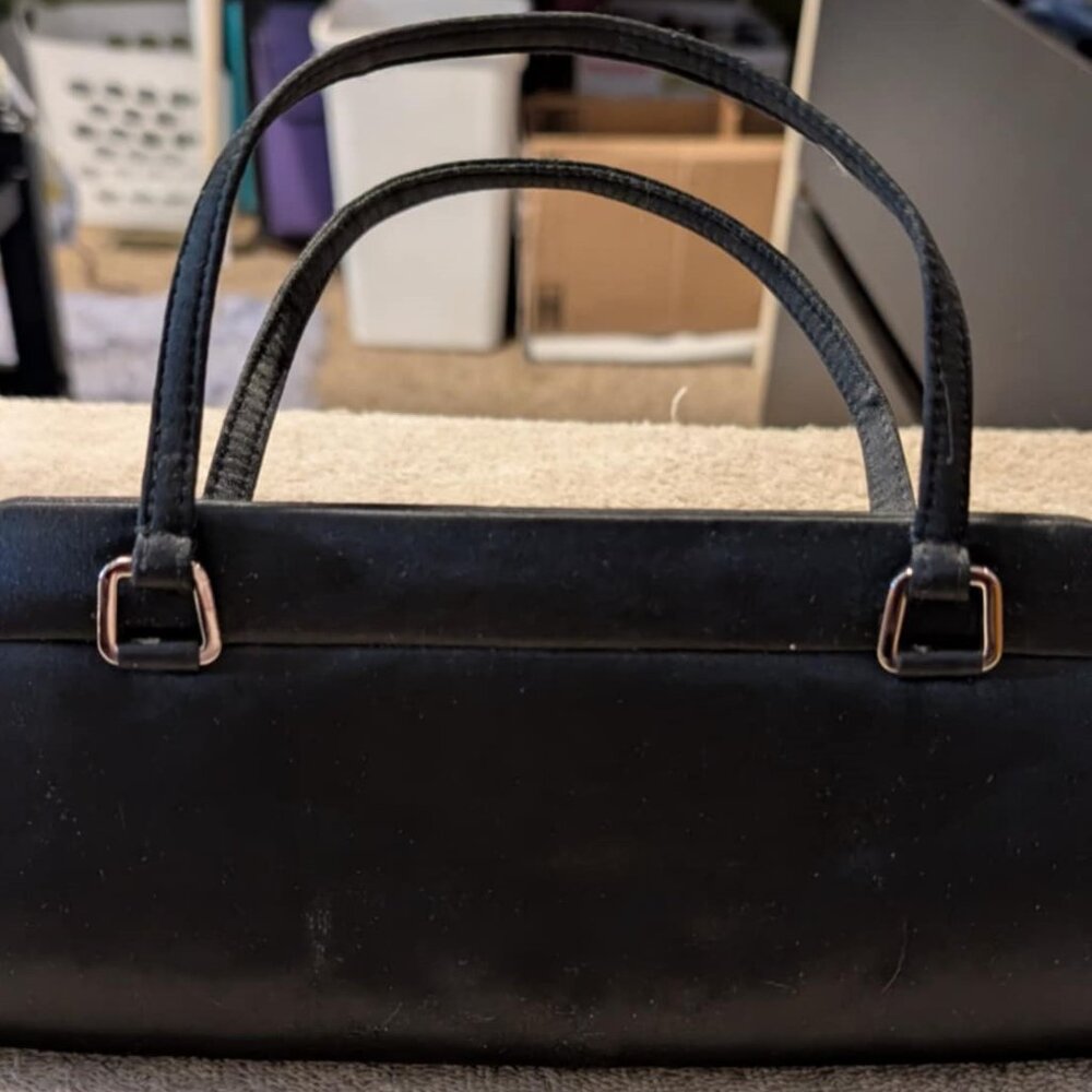 Moon Struck Designs Black Satin Evening Bag